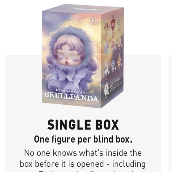 Popmart θSKULLPANDA L'impressionnisme Series Plush Pendant - Sealed Mystery Box - Picture 4 of 4